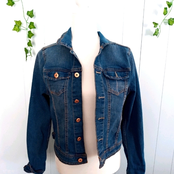 Love Tree Jackets & Blazers - Love Tree Denim Distressed Jean Jacket Large